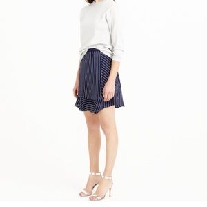 J. Crew Striped Swing Skirt